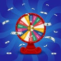 Fate wheel, 3D roulette illustration. Royalty Free Stock Photo