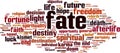 Fate word cloud Royalty Free Stock Photo
