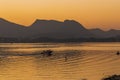 Fateh Sagar lake during sunset
