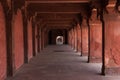 Fatehpur, fort corridor showing mughal architecture in india Royalty Free Stock Photo
