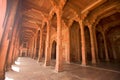 Fatehpur Sikri Red column corridor, India Royalty Free Stock Photo