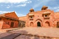 Fatehpur Sikri entrance to medieval Jodha Bai palace made of red sandstone at Agra India Royalty Free Stock Photo