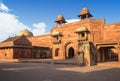 Fatehpur Sikri entrance to medieval Jodha Bai palace made of red sandstone at Agra India Royalty Free Stock Photo