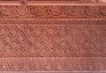 FATEPHUR SIKRI, INDIA- MARCH, 27, 2019: floral design on a wall