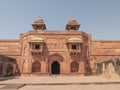 FATEPHUR SIKRI, INDIA- MARCH, 27, 2019: the front of an ancient indian palace