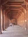 FATEPHUR SIKRI, INDIA- MARCH, 27, 2019: security guards on patrol at the ancient buland darwaza gate