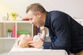 Father adoring his beautiful baby daughter Royalty Free Stock Photo