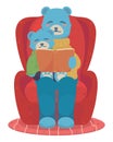 father bear reading a book