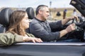 Father On Car Journey With Teenage daughter Royalty Free Stock Photo