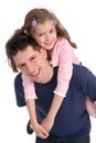 Father Carrying Daughter Royalty Free Stock Photo