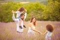 Father carrying his son shoulders.  Fun and summer Royalty Free Stock Photo