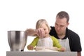 Father and child cooking together Royalty Free Stock Photo