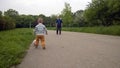 Father and child playing football Royalty Free Stock Photo