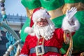 Father Christmas   character in the Christmastime Parade Royalty Free Stock Photo