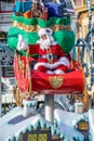 Father Christmas   character in the Christmastime Parade Royalty Free Stock Photo