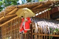 Father Christmas gets some shade