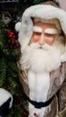 Father Christmas mannequin standing by a christman tree Royalty Free Stock Photo