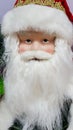 Father Christmas mannequin& x27;s face looking into camera Royalty Free Stock Photo