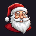 Father Christmas portrait cartoon