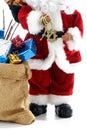 Father Christmas with sack full of gifts Royalty Free Stock Photo