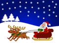 Father Christmas on sleigh