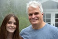 Father and  his  pretty  teenage daughter Royalty Free Stock Photo