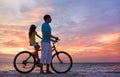 Father and daughter on a bike