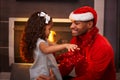 Father and daughter at christmas time Royalty Free Stock Photo
