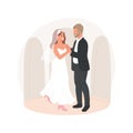 Father-daughter dance isolated cartoon vector illustration. Royalty Free Stock Photo