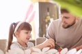 Father and daughter having fun on Easter Royalty Free Stock Photo