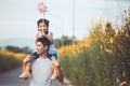 Father and daughter having fun to play together Royalty Free Stock Photo