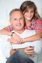 Father and daughter portrait Royalty Free Stock Photo