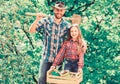 Father and daughter on ranch. little girl and happy man dad. earth day. new life. spring village country. ecology Royalty Free Stock Photo