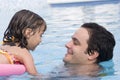 Father and daughter in Swimming pool