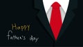 Father day dark background with red tie