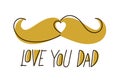 Father Day greeting card vector stylish minimal design