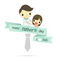 Father day and love emotion isolate