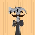 Father day poster with a hammer and bow tie