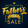 Father Day special offer SALE golden lettering banner