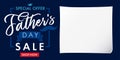Special Offer Father`s Day Sale Blue Banner