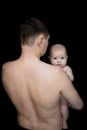 Father embracing baby Royalty Free Stock Photo