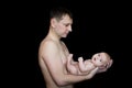 Father embracing baby Royalty Free Stock Photo