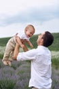 The father is happy with his son Royalty Free Stock Photo