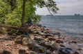 Father Hennepin State Park is located on Mille Lacs Lake in Nort Royalty Free Stock Photo