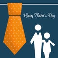father his daughter card icon Royalty Free Stock Photo