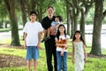 Father with his four children Royalty Free Stock Photo