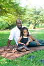 A father and his mixed race daughter Royalty Free Stock Photo