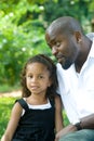 A father and his mixed race daughter Royalty Free Stock Photo