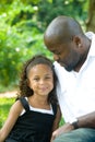 A father and his mixed race daughter Royalty Free Stock Photo