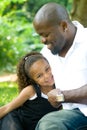 A father and his mixed race daughter Royalty Free Stock Photo